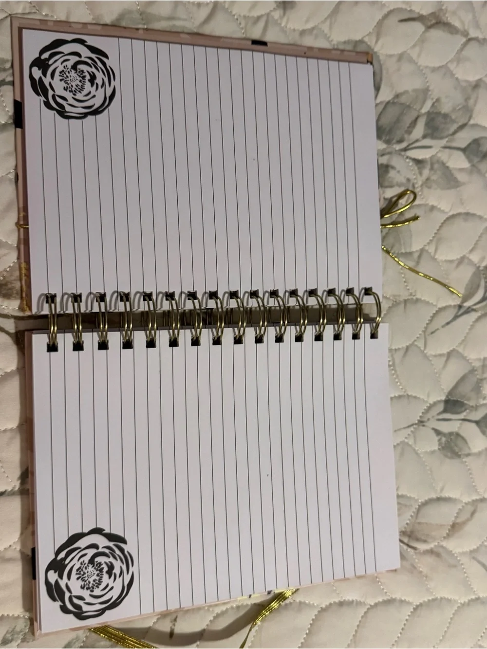 NWT Tahari Home Faith Hope Love Floral Spiral Journal Notebook Gift Set